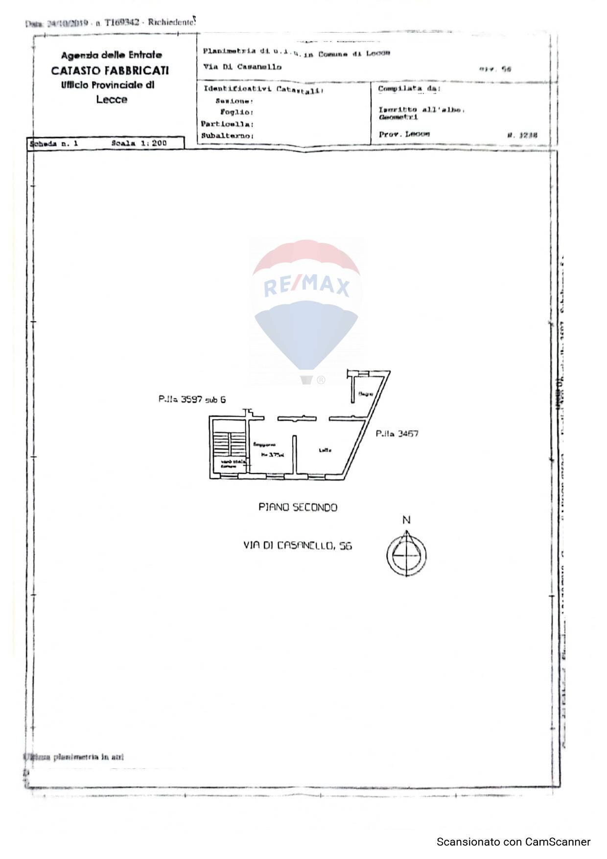 Pianta 2D - Trilocale Via Casanello
 
56, Lecce - planimetria 1