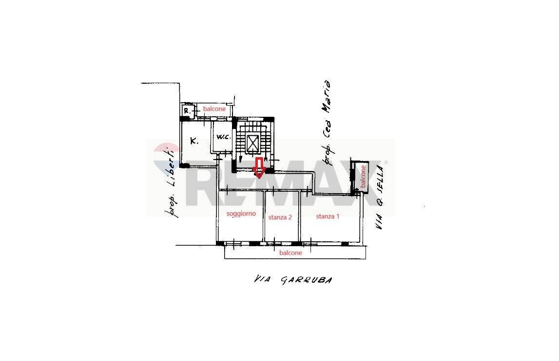 Pianta 2D - Trilocale Via Michele Garruba
 
44, Bari - planimetria 1