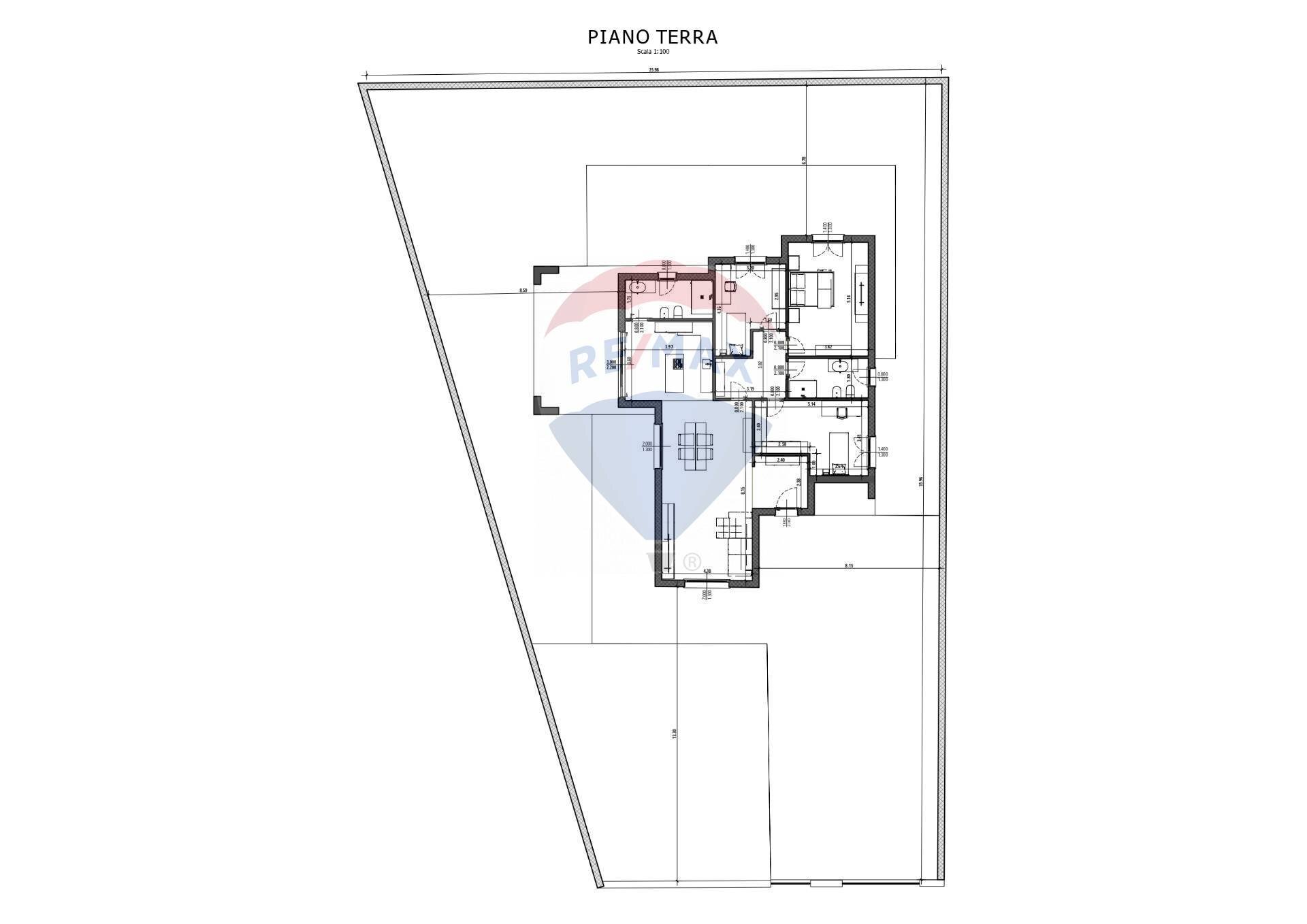 Pianta 2D - Villa Via Giuseppe Barba, Monteroni di Lecce - planimetria 1
