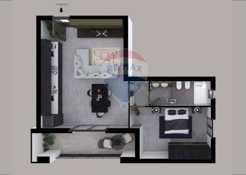 Pianta 3D - Bilocale Via Ospedale Di Venere
 
83, Bari - foto 6