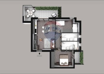 Pianta 3D - Trilocale Via Ospedale Di Venere
 
83, Bari - foto 6