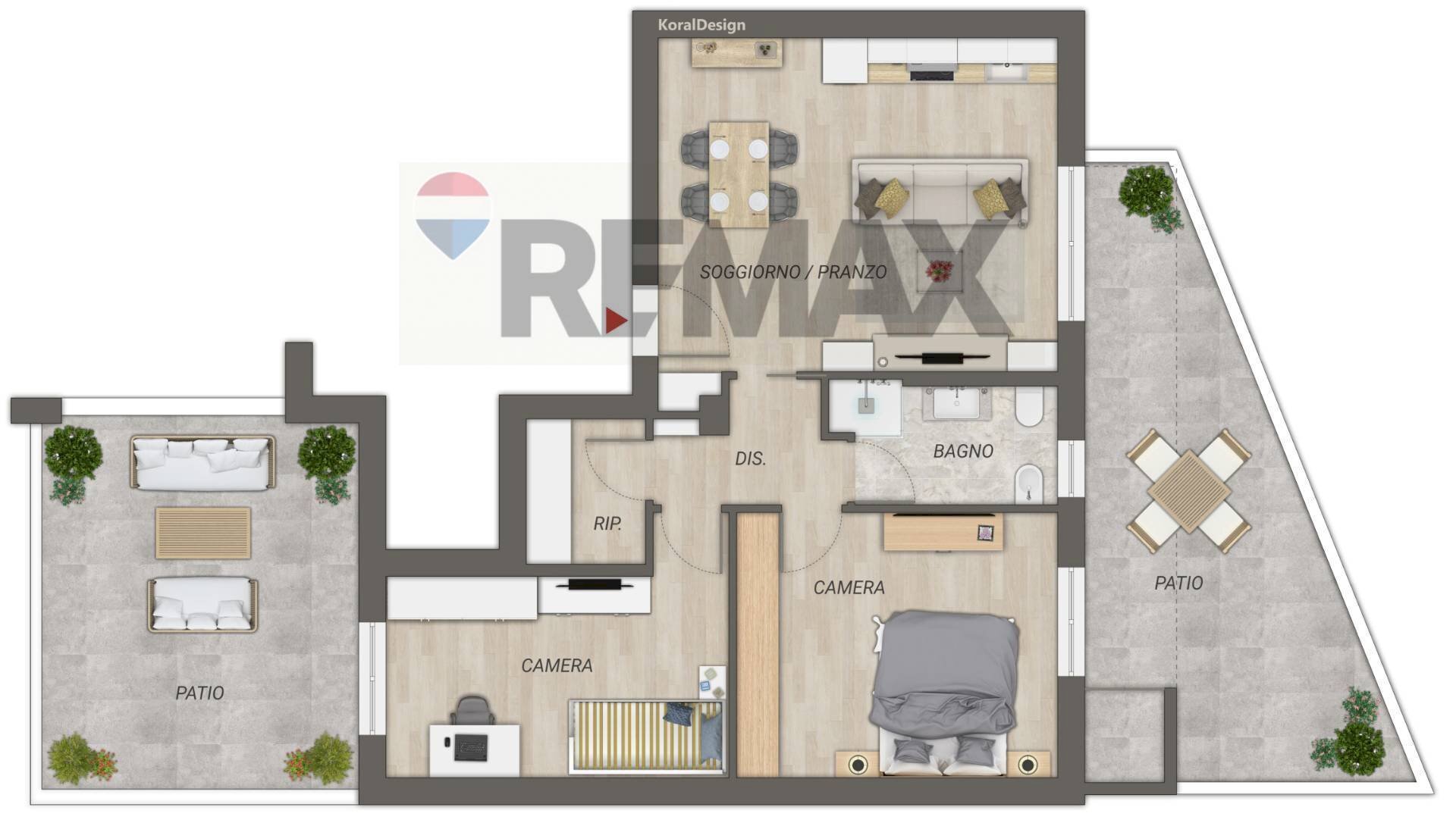 Pianta 2D - Three-room apartment Via Carlo Levi, Bitritto - photo 2