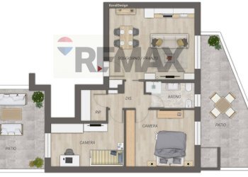 Pianta 2D - Three-room apartment Via Carlo Levi, Bitritto - photo 2