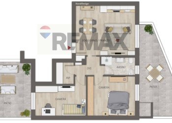 Pianta 2D - Three-room apartment Via Carlo Levi, Bitritto - photo 2