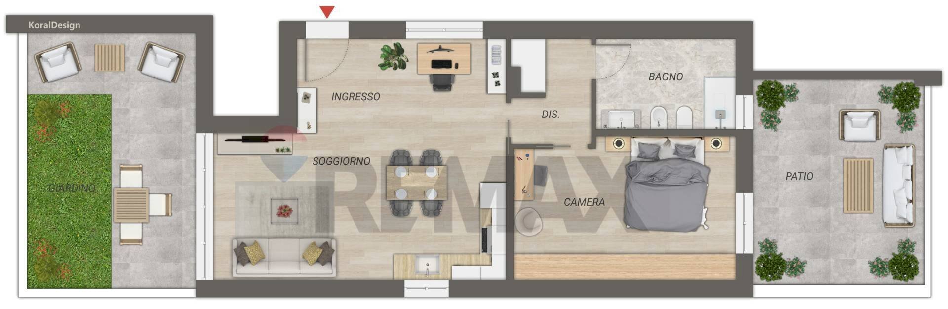 Pianta 2D - Two-room apartment Via Carlo Levi, Bitritto - photo 2