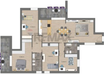 Pianta 2D - Four-room apartment Via Carlo Levi, Bitritto - photo 2