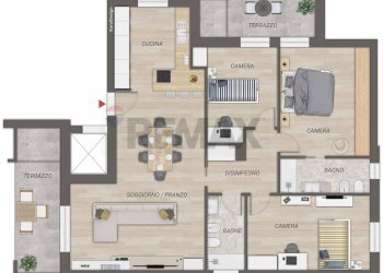 Pianta 2D - Four-room apartment Via Carlo Levi, Bitritto - photo 2