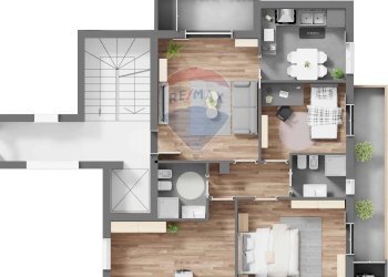 Pianta 3D - Three-room apartment Via Carlo Levi, Bitritto - photo 3