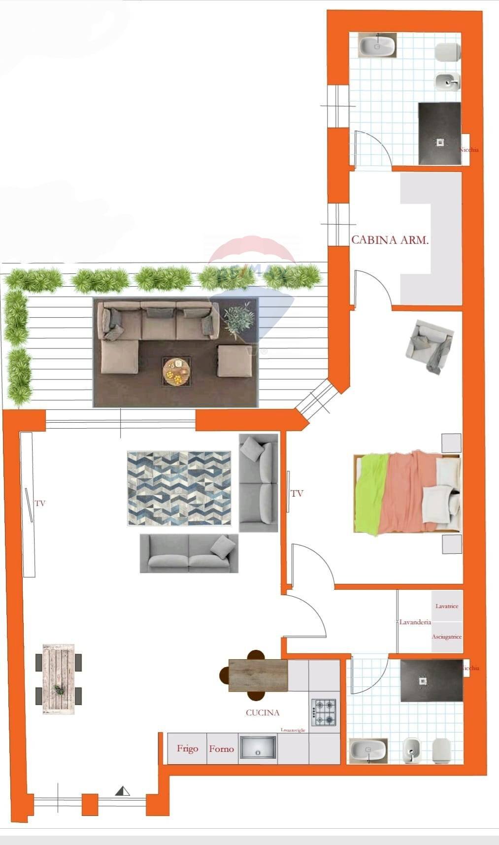 Pianta 2D - Bilocale Via Indennitate
 
9, Arnesano - planimetria 1