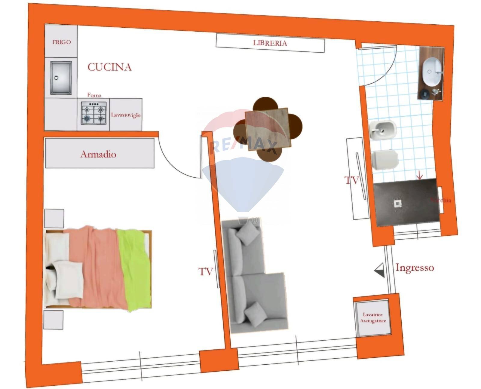 Pianta 2D - Two-room apartment Via Indennitate
 
9, Arnesano - floor plans 1