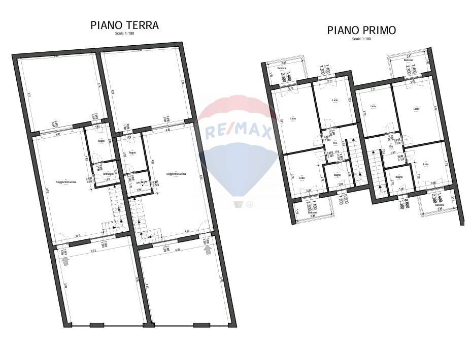Pianta 2D - Villa a Schiera Via Villa Convento
 
8, Carmiano - planimetria 1