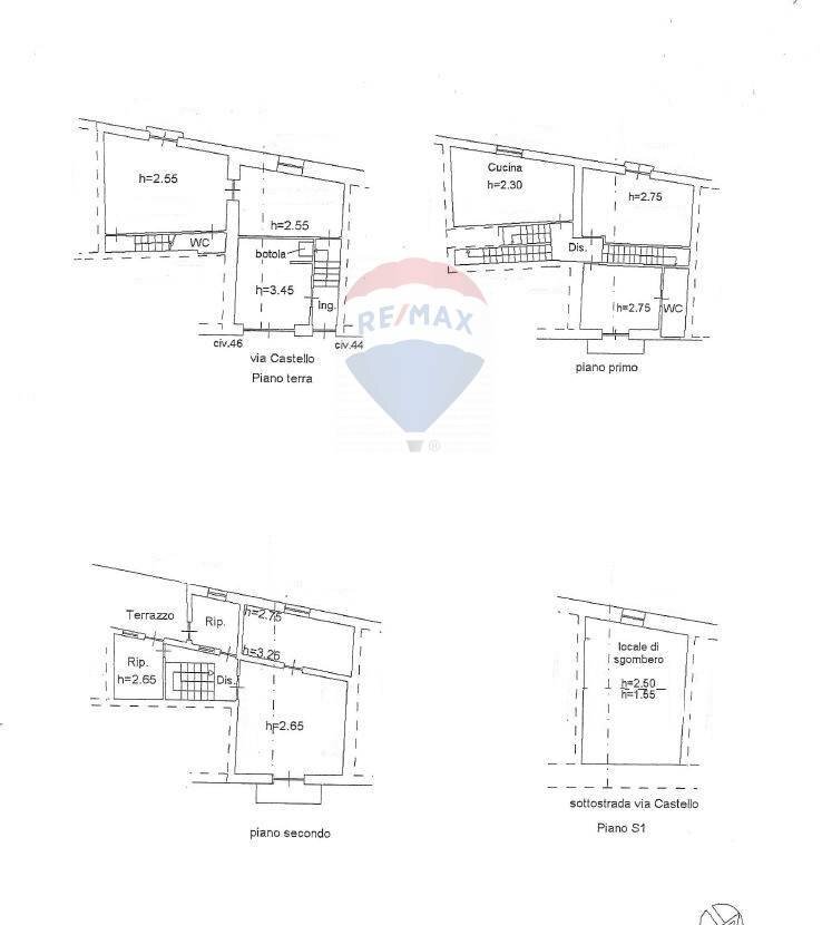Pianta 2D - Independent house via castello
 
44, Gangi - floor plans 1