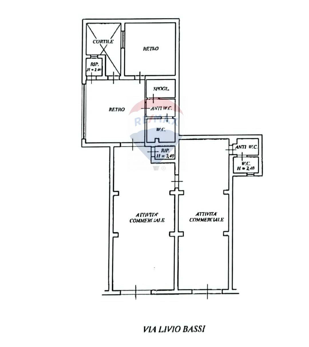 Pianta 2D - Commercial Premises Via Livio Bassi
 
157/159, Trapani - floor plans 1