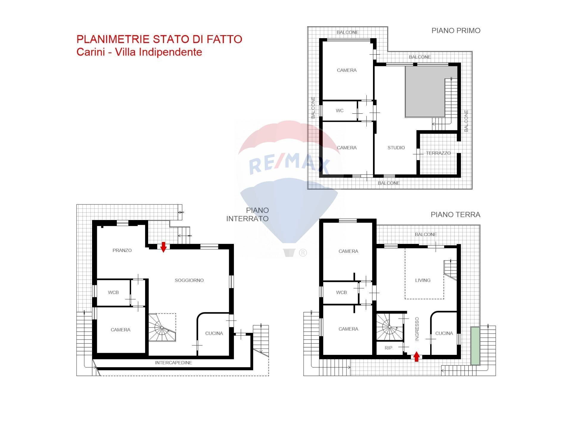 Pianta 2D - Villa via palmitello, Carini - planimetria 1