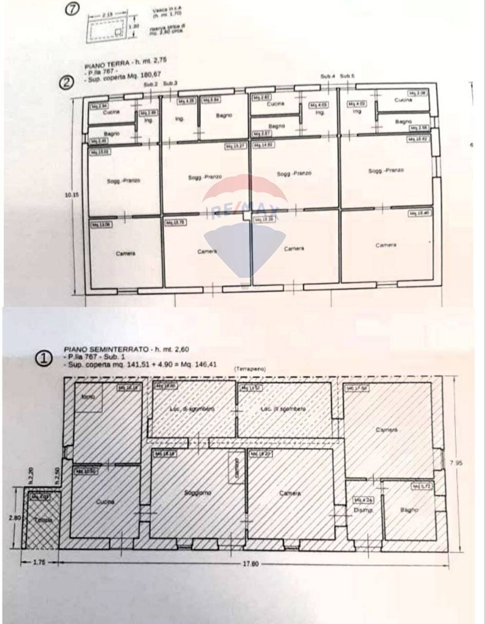 Pianta 2D - Villa Contrada Rovetta, Pollina - planimetria 1