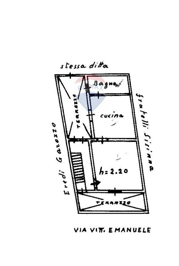 Pianta 2D - Casa semi indipendente Via Vittorio Emanuele
 
291, Paterno - planimetria 1