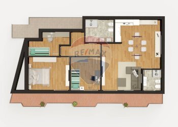 Pianta 2D - Trilocale Via Asia
 
8, Gravina di Catania - foto 2