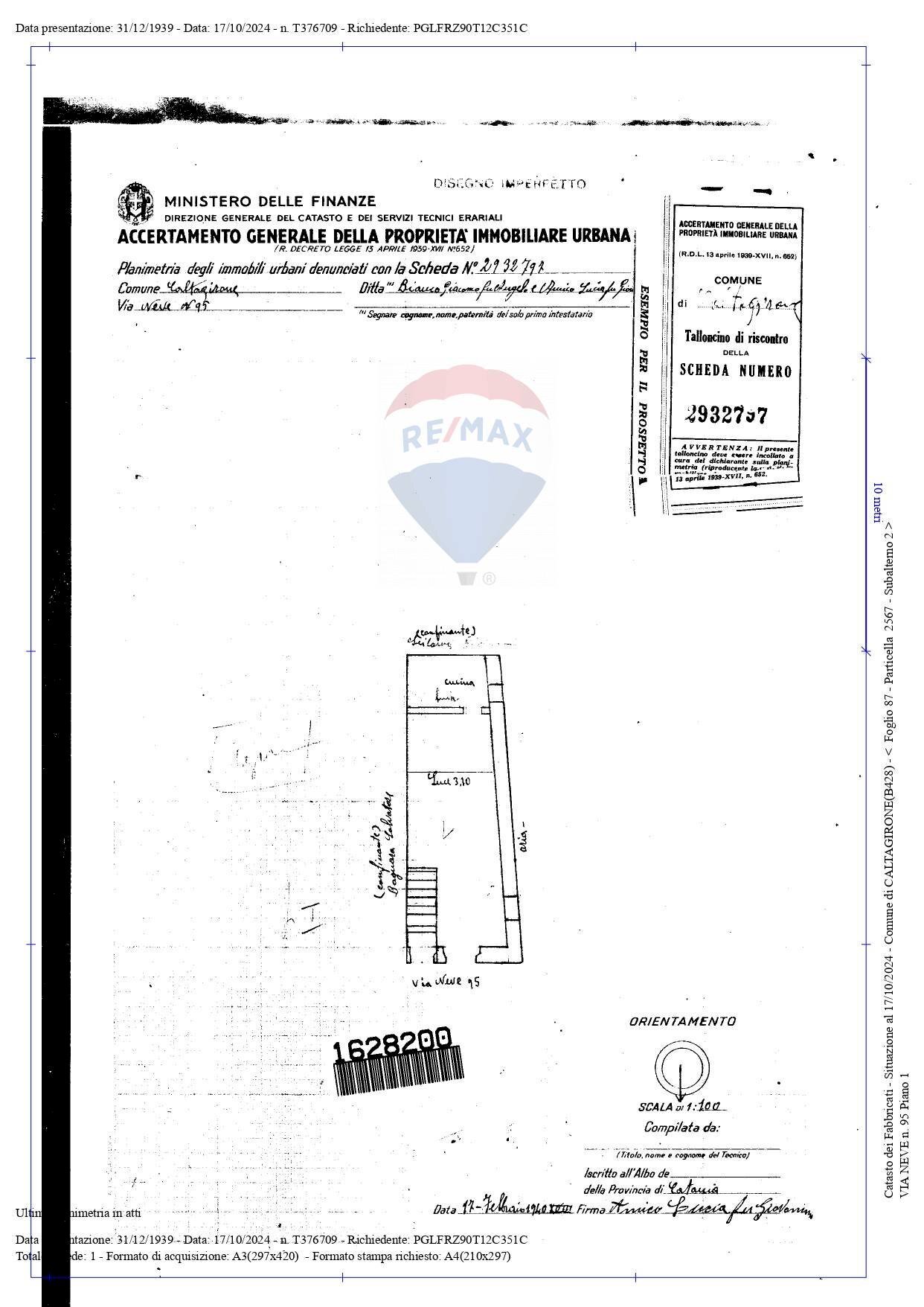 Pianta 2D - Casa indipendente Via Neve
 
97, Caltagirone - planimetria 1