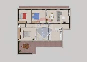 Pianta 2D - Appartamento Via Libertà
 
44, Aci Catena - foto 1