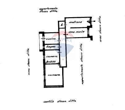 Pianta 2D - Trilocale Via Vittorio Emanuele
 
104/B, Gravina di Catania - planimetria 1