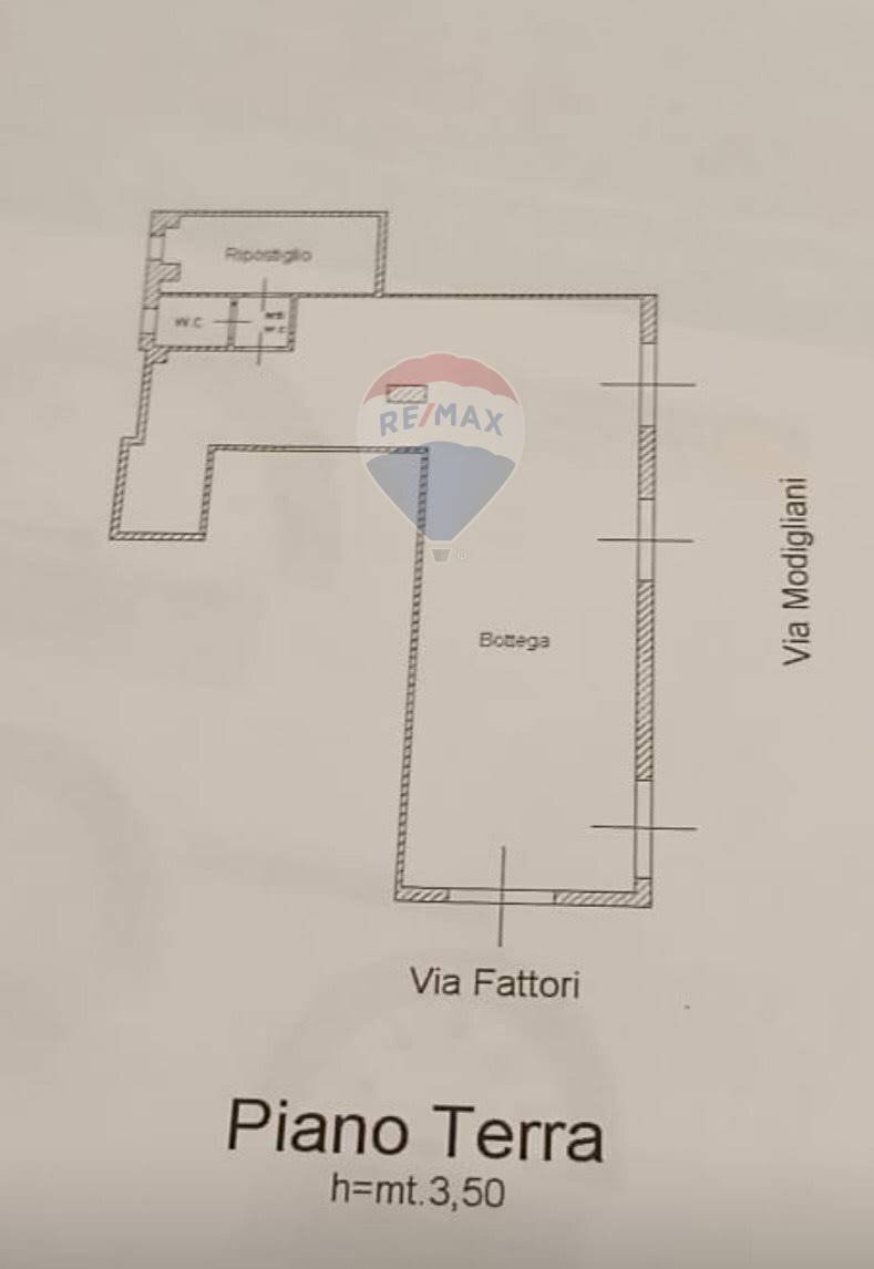 Pianta 2D - Locale Commerciale via giovanni fattori
 
22, Catania - planimetria 1