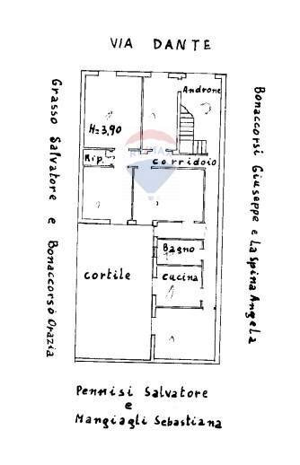 Pianta 2D - Casa semi indipendente Via Dante Alighieri
 
23, Aci Catena - planimetria 1