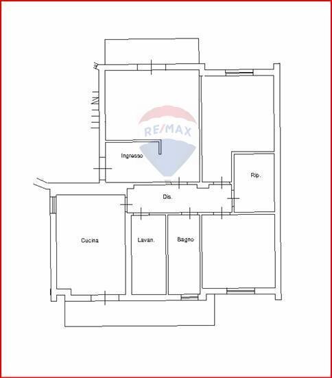 Pianta 2D - Three-room apartment Via Carnevale
 
3, Caltagirone - floor plans 1