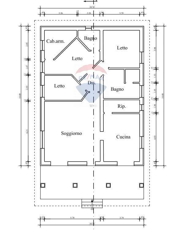 Pianta 2D - Villa Via Giambattista Fanales
 
48, Caltagirone - floor plans 1