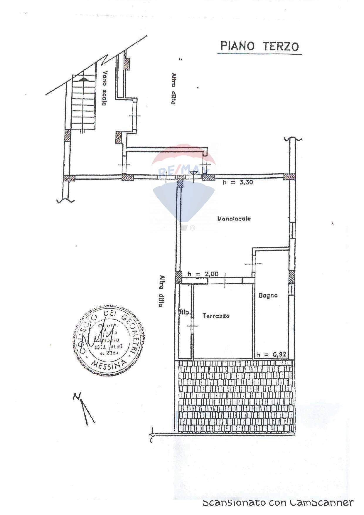 Pianta 2D - One-room apartment Via Acqualadroni, Messina - floor plans 1