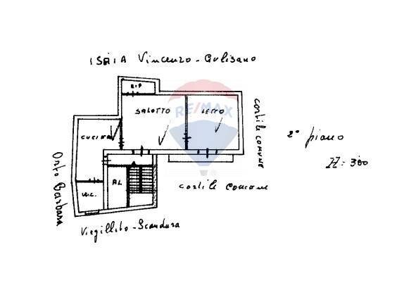 Pianta 2D - Quadrilocale Via Francesco Crispi
 
56, Paterno - planimetria 1