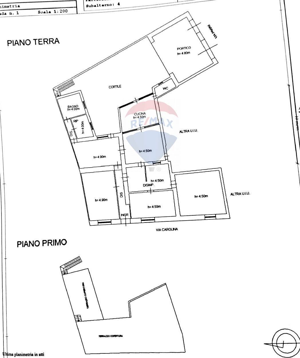 Pianta 2D - Casa semi indipendente Via Carolina
 
270, Giarre - planimetria 1