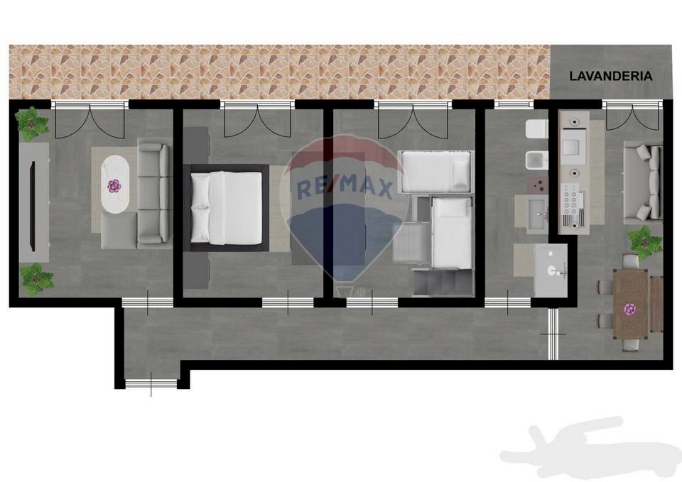 Pianta 2D - Trilocale Viale Grimaldi
 
16, Catania - planimetria 1