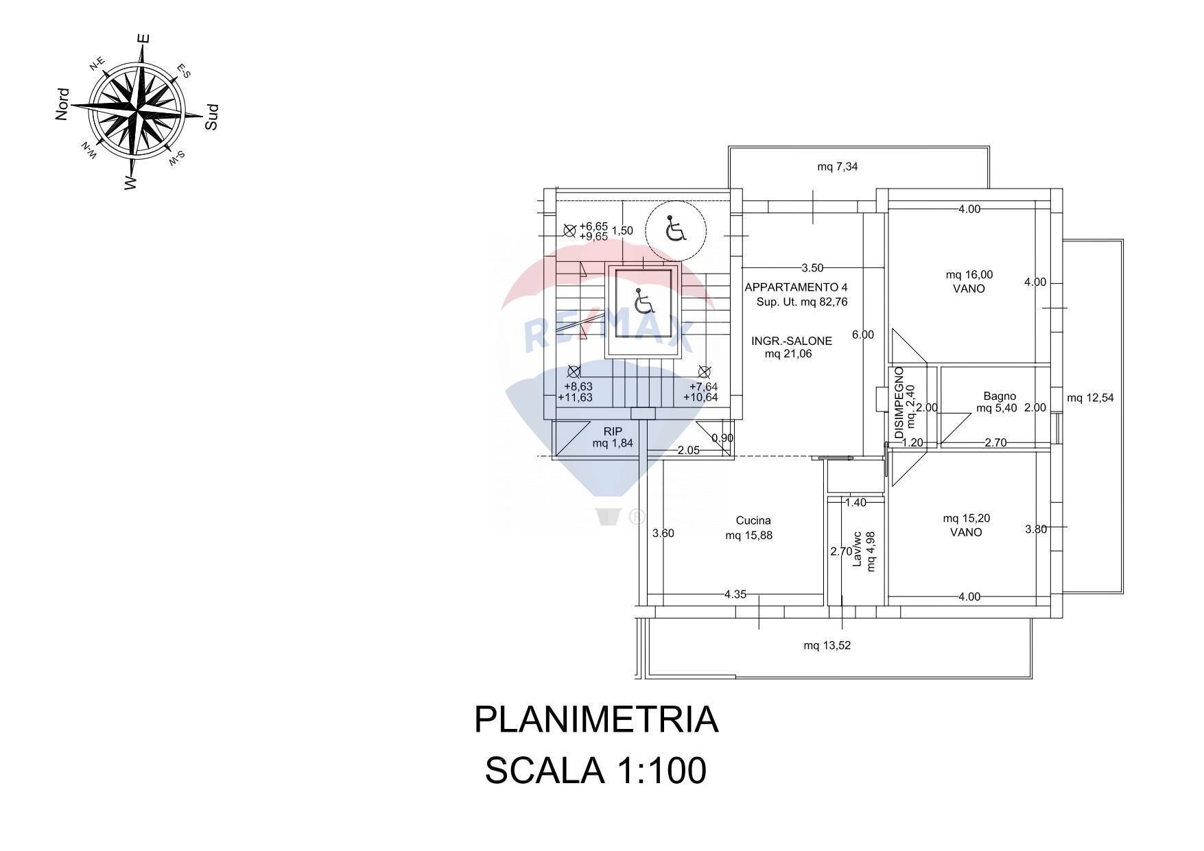 Pianta 2D - Quadrilocale Via Verga
 
snc, Acireale - foto 3