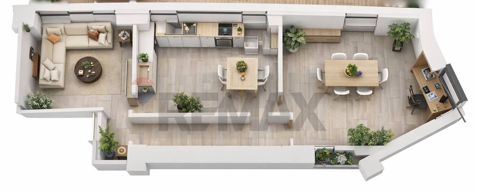 Pianta 3D - Trilocale Piazza Asti, Roma - foto 1