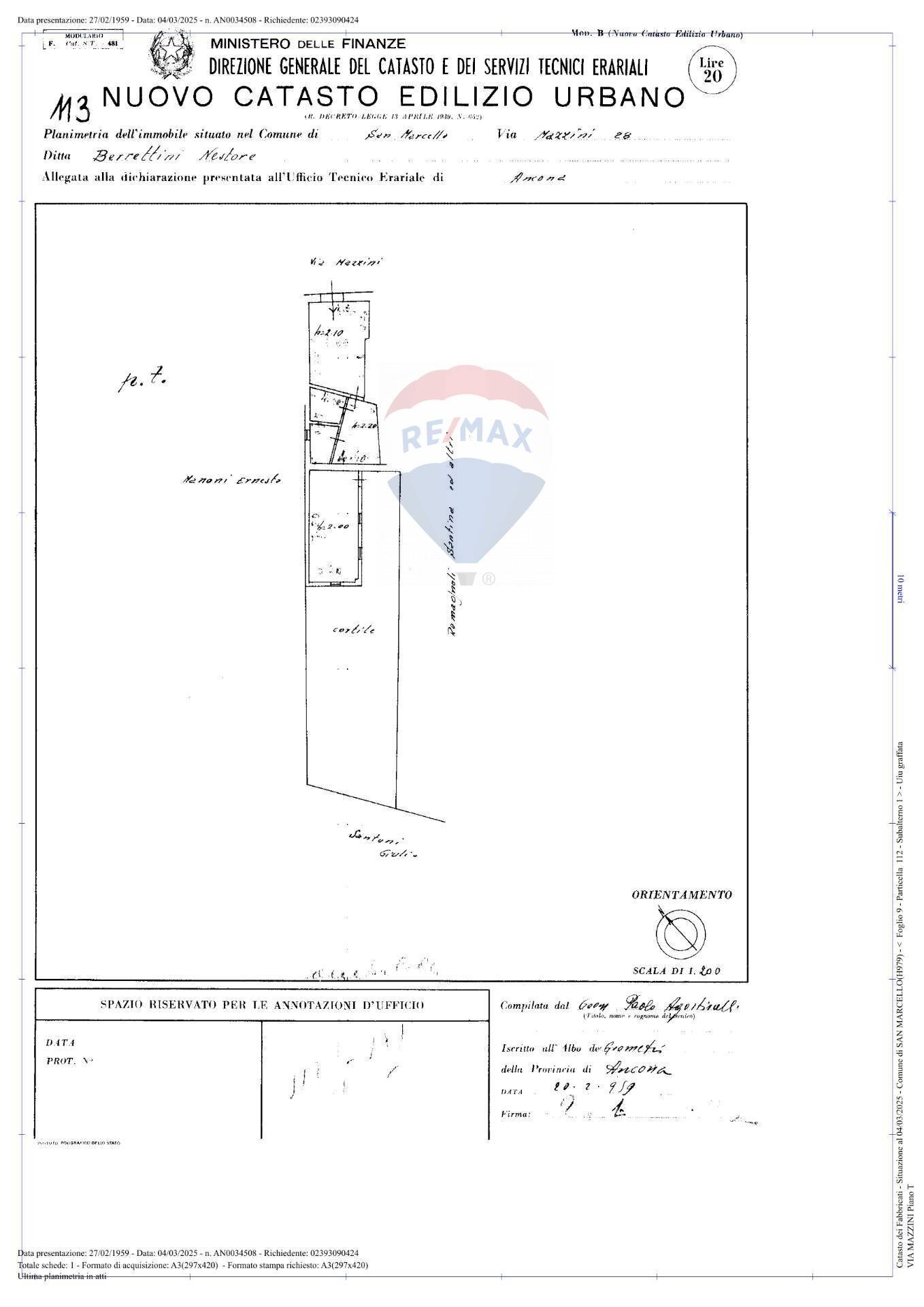 Pianta 2D - Casa semi indipendente via Mazzini
 
24, 22, San Marcello - planimetria 1