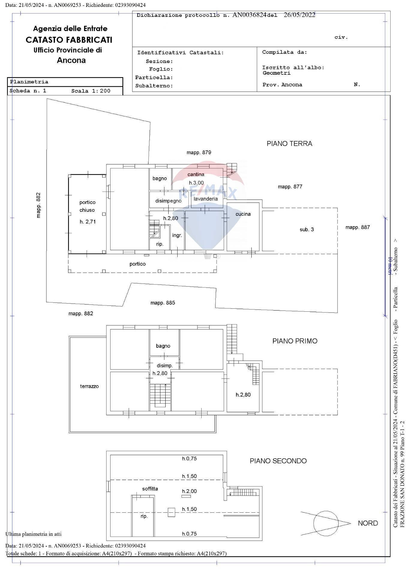 Pianta 2D - Casa indipendente Via San Donato
 
99, Fabriano - planimetria 1