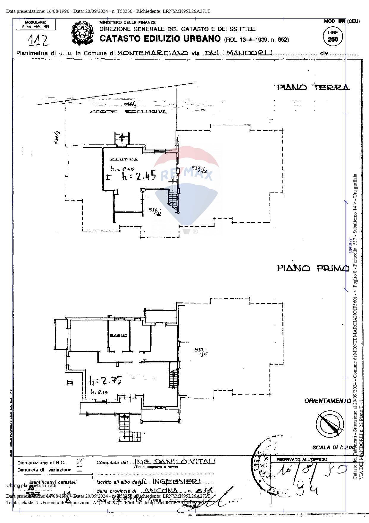 Pianta 2D - Appartamento via dei mandorli
 
22, Montemarciano - planimetria 1