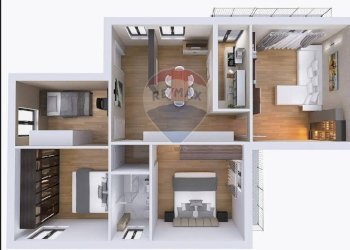 Pianta 3D - Quadrilocale Cupramontana - foto 2