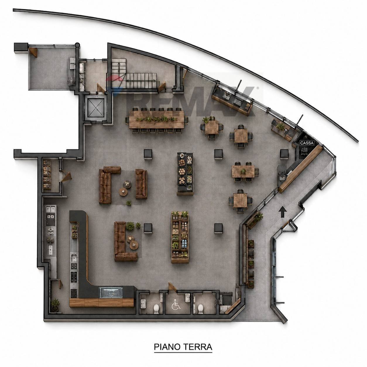 Pianta 3D - Commercial Premises Strada Provinciale ex SS 525, Lallio - floor plans 1