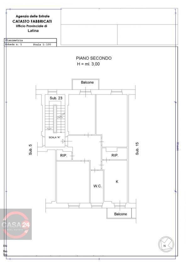 Foto 23 - Apartment Via Rosmini, Latina - floor plans 1