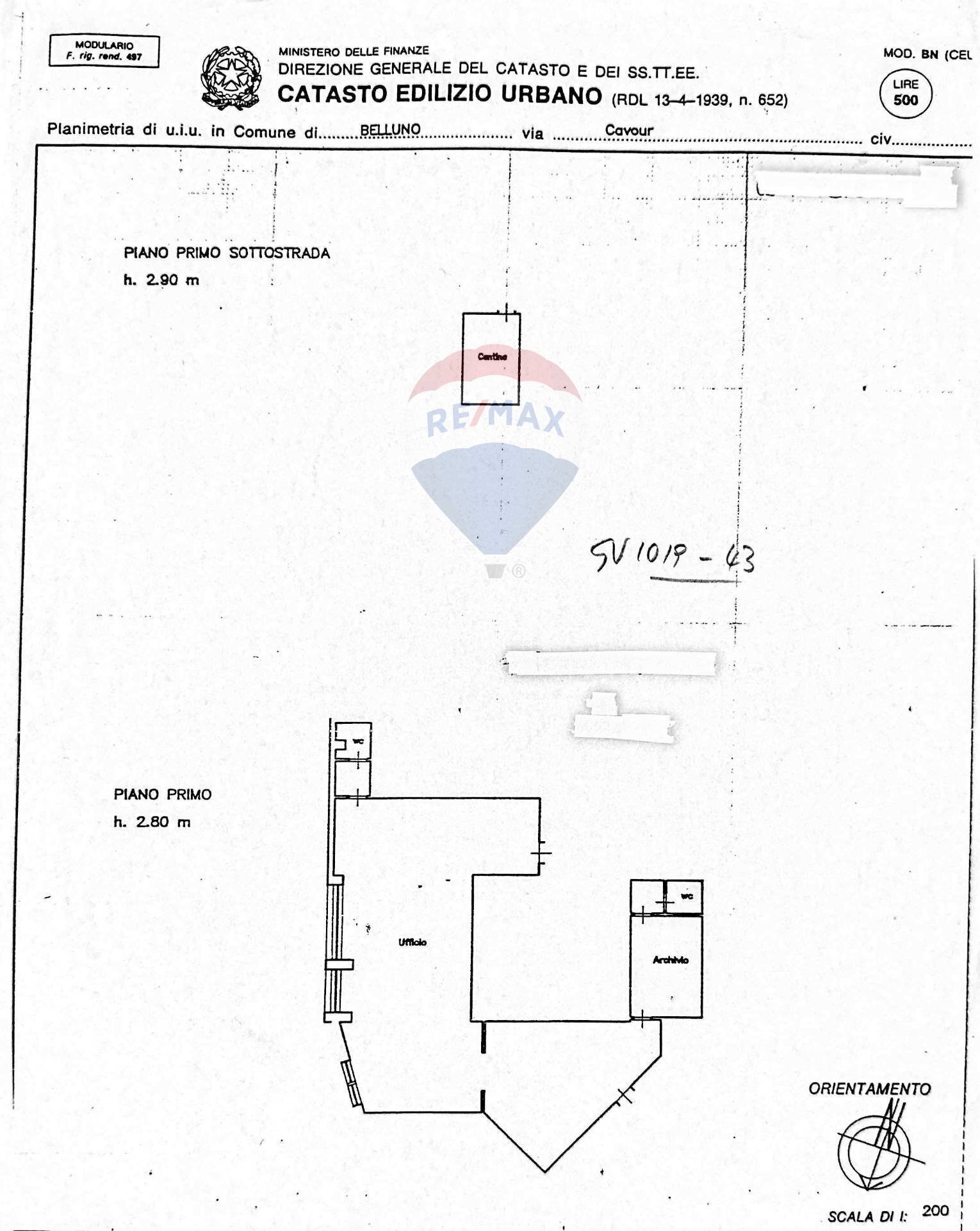Pianta 2D - Office Via Cavour
 
58, Belluno - floor plans 1