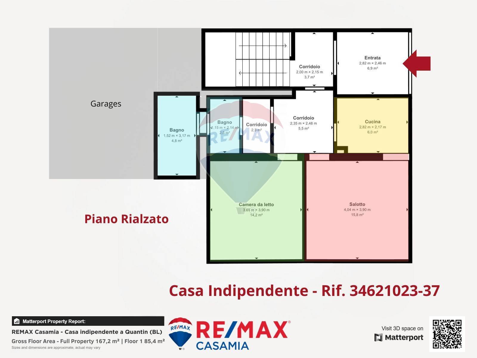 Pianta 2D - Casa indipendente Loc. Quantin
 
72, Ponte nelle Alpi - planimetria 1