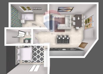 Pianta 3D - Bilocale Motta Visconti - foto 2