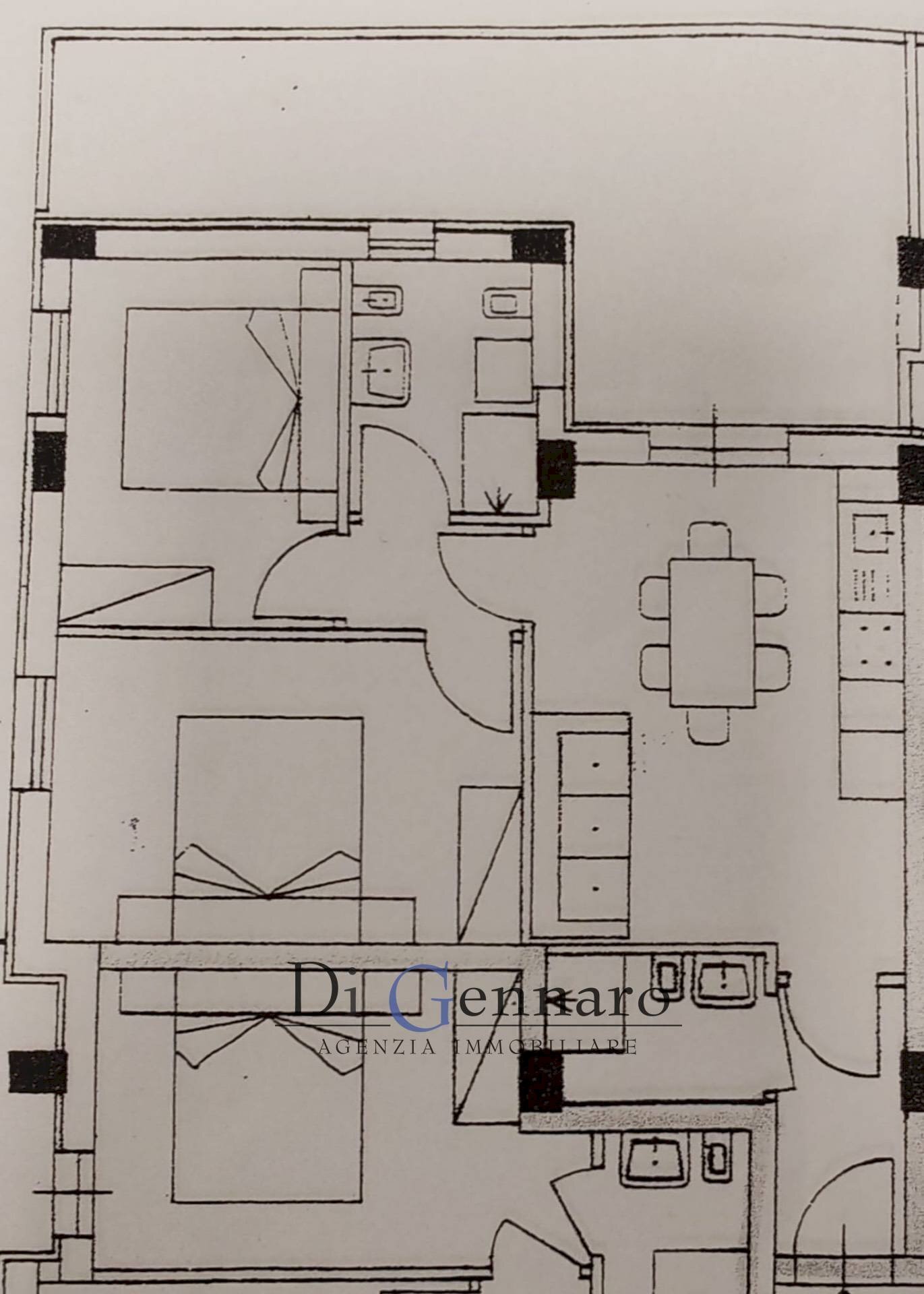 Foto 3 - Trilocale Via Saragat, Tortoreto - planimetria 1
