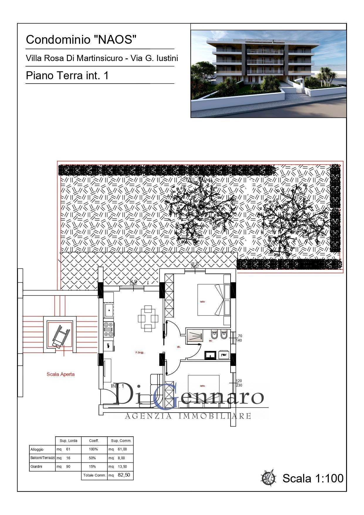 Foto 2 - Trilocale via Roma, Martinsicuro - planimetria 1