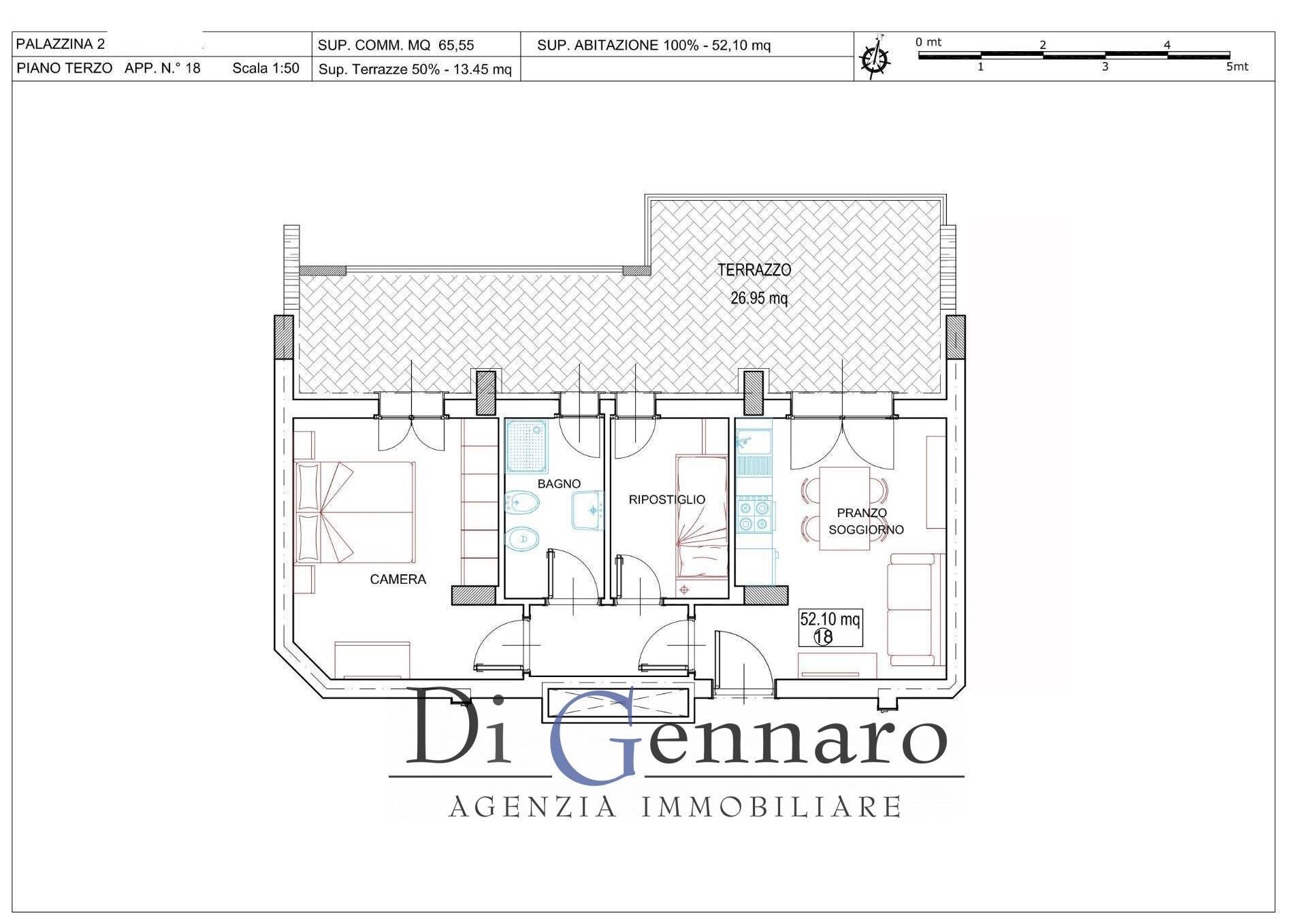 Foto 4 - Three-room apartment via Olimpica, Alba Adriatica - floor plans 1