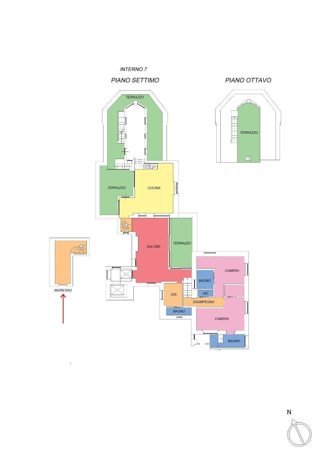 Foto 24 - Attico Via Flaminia
 
491, Roma - planimetria 1