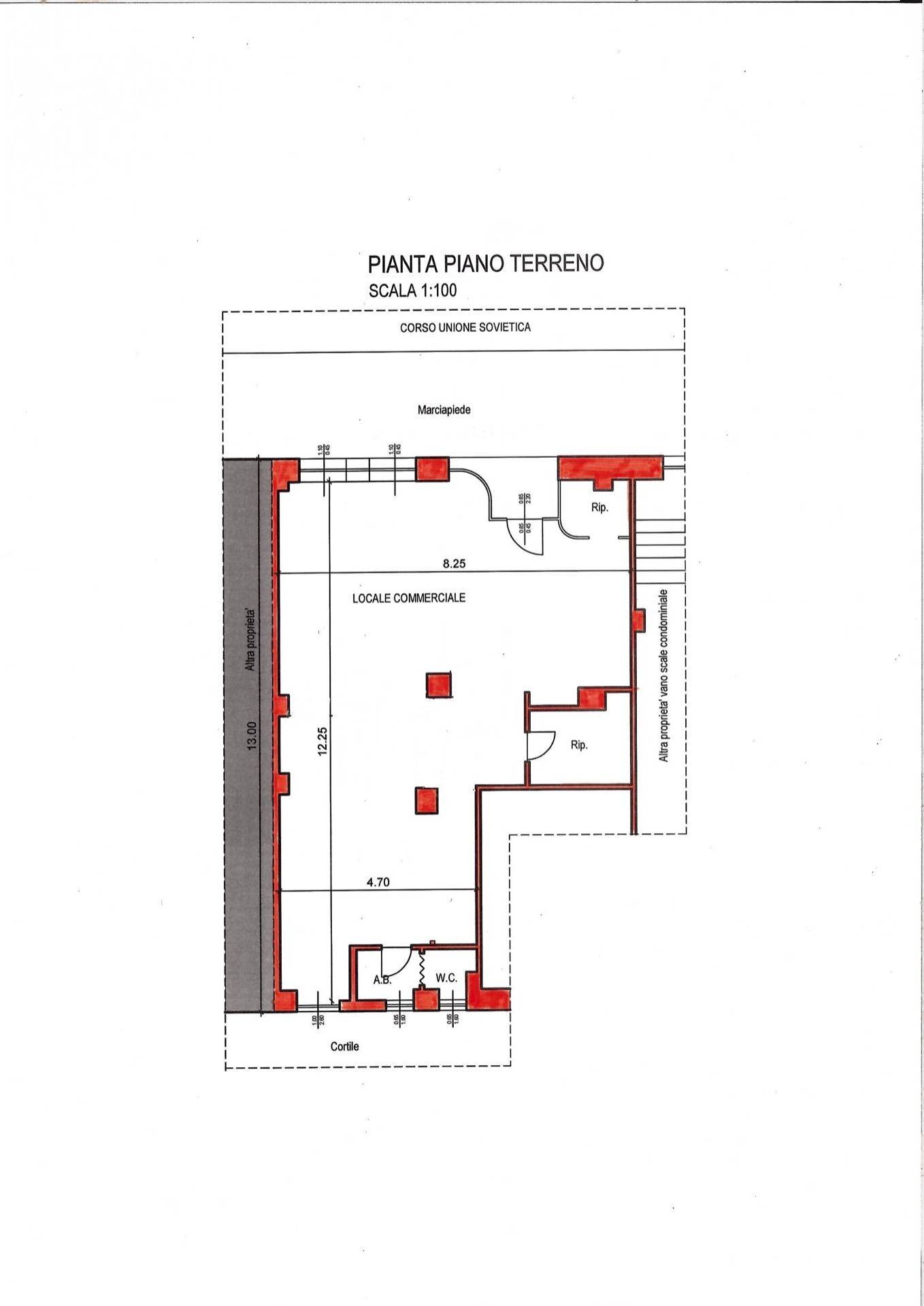 Foto 20 - Shop Corso Unione Sovietica
 
171, Torino - floor plans 1