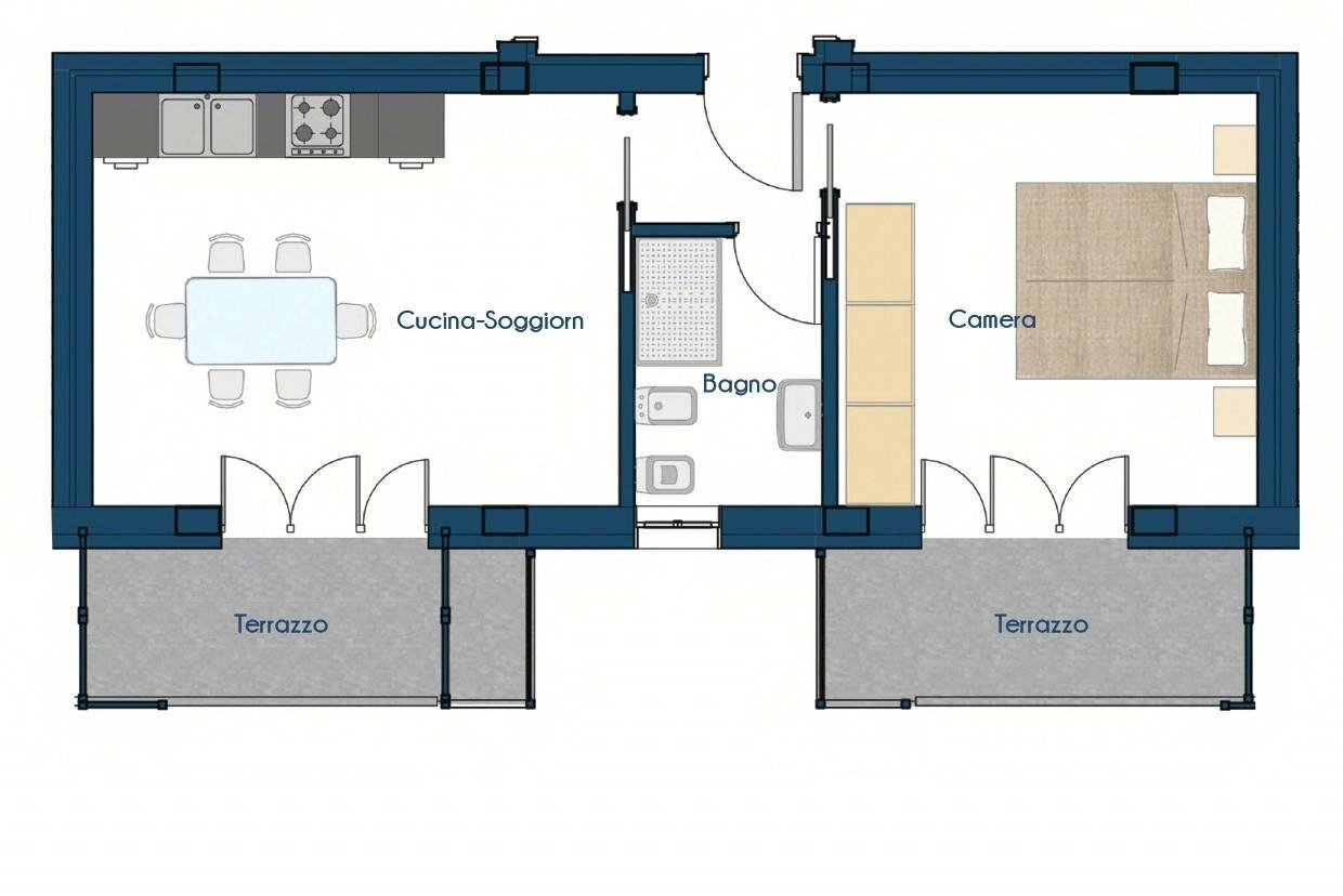 Foto 13 - Appartamento Viale Europa, San Maurizio Canavese - planimetria 1