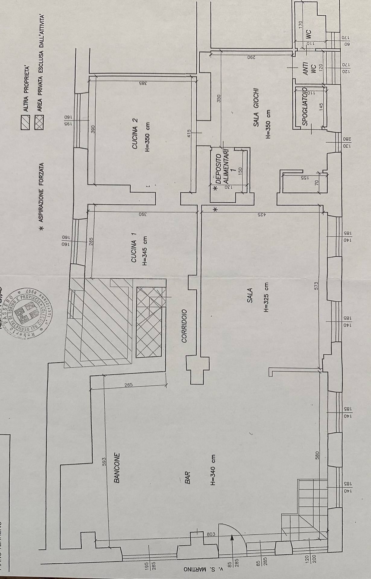 Foto 2 - Commercial Premises via san Martino, Moncalieri - floor plans 1